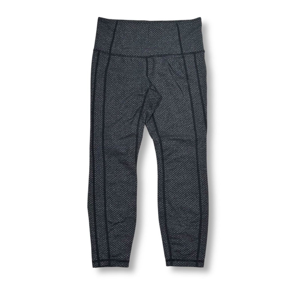 Athleta Crop Capri Leggings High Rise Print Athletic Womens SP